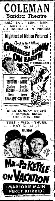 Sandra Theatre - Clare Sentinel Ad May 1953 (newer photo)
